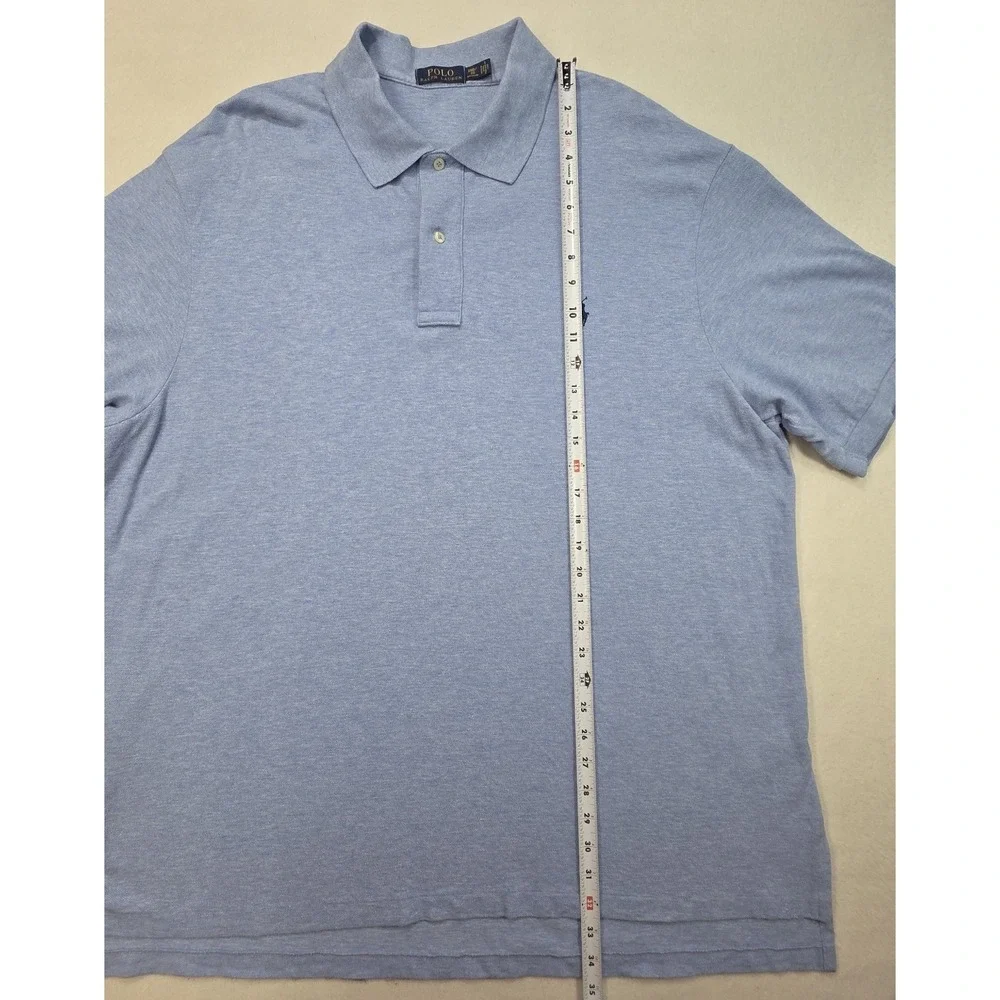 Polo Ralph Lauren Polo Shirt Mens‎ 2XB Big Blue on Blue Pony Pique LIMITED USE
